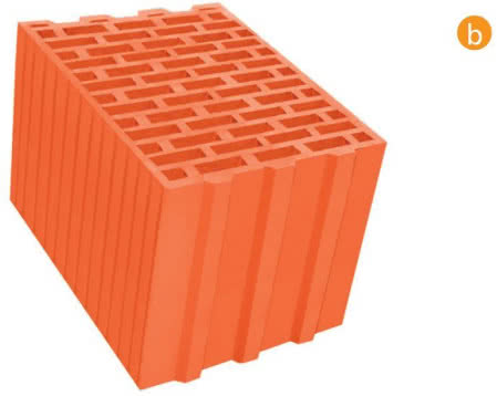 Pustak ceramiczny: poryzowany łączony na pióro i wpust 32,5 × 25 × 23,5 cm
