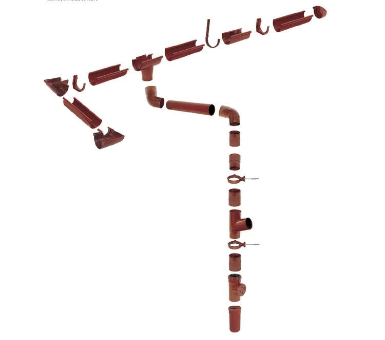 Elementy systemu rynnowego BOR PVC