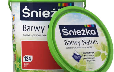 Nowe opakowanie farby Śnieżka Barwy Natury