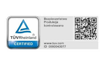 METAL-FACH Jacek Kucharewicz jako jedyna firma w Polsce z certyfikatem TÜV Rheinland!